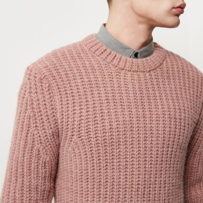 Pink chunky knit jumper